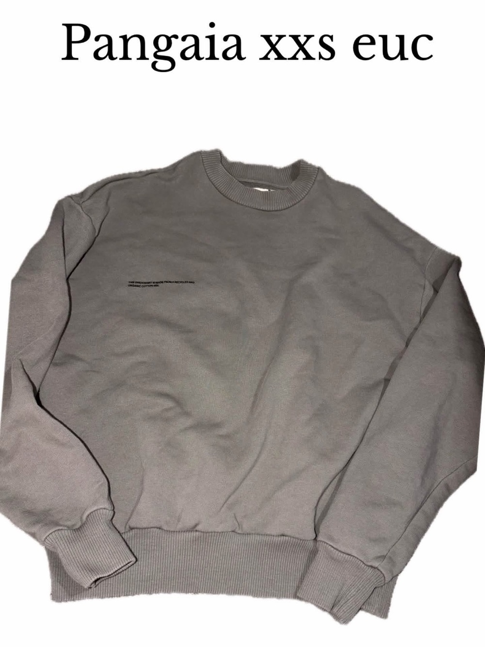 Pangaia xxs heavyweight sweatshirt organic cotton
